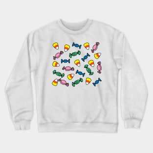 Halloween Candy Pattern Crewneck Sweatshirt